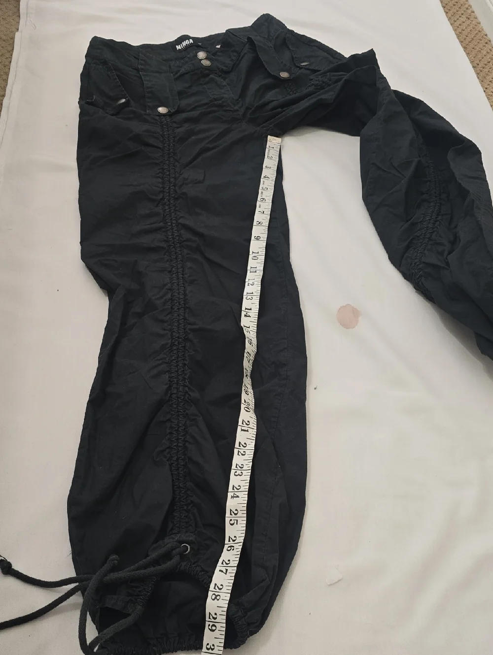 Minga‎ London Black Drawstring Cargo Jogger Pants - 26